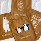 Ma collection de fourre-tout en toile Happy