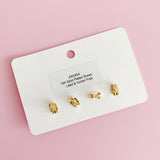 Ensemble de 3 boucles d'oreilles liées Be The Shine