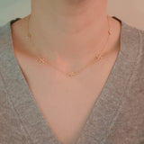Dot Dot Golden Cross Necklace