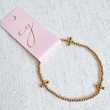 Dot Dot Golden Cross Stretch Bracelet