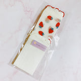 Juego de 2 pares de calcetines transparentes con lunares y fresas