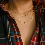 Collar largo mini corazones alrededor