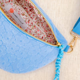 Embossed-Daisy-Blossom-Belt-Sling-Bag