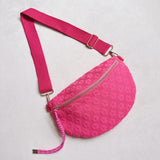 Embossed-Daisy-Blossom-Belt-Sling-Bag