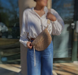 Embossed-Daisy-Blossom-Belt-Sling-Bag