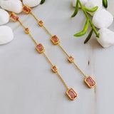 Pendientes colgantes con cinco piedras