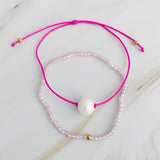 Véritable bracelet de rêve couleur perle, lot de 2