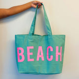 Tote de lona de playa bien hecho