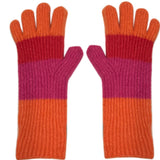 Gants longs à rayures colorées confortables