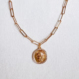 Collar de cadena con eslabones de monedas Glam Edge