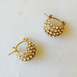 Pendientes de aro con clase de punto brillante