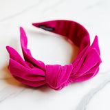 Diadema con lazo de terciopelo estructurado
