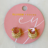 Pendientes de aro con clase de punto brillante