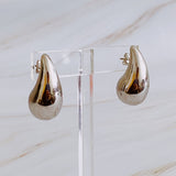 Boucles d'oreilles à tige en forme de larme creuse