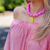 Collier de boules de couleur, fruits sucrés, joli collier