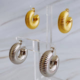 Boucles d'oreilles créoles pour tout le corps en plis
