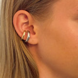 Dual Tone Ear Cuff – Sleek Gold and Silver No-Piercing Earring