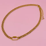 Collar de cadena de lujo dorado