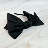 Bandeau couronne avec nœud en satin