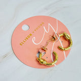 Pendientes De Aro Mini Con Textura Y Nudo