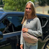 Vintage Floral Sling Bag – Adjustable Crossbody with Wide Strap for All-Day Comfort