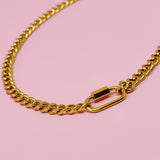 Collar de cadena de lujo dorado