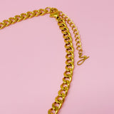 Collar de cadena de lujo dorado