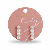 Elegant dangle earrings featuring a graduated design of genuine freshwater pearls in descending sizes. These classic and sophisticated earrings bring a timeless touch to any outfit, perfect for both everyday wear and special occasions.