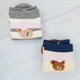 Adorable set of two socks featuring cheerful bear graphics and playful text—adding a fun and cozy vibe to any casual outfit.