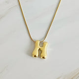 Collier initial lettre ballon