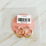 Pendientes de aro Uptown de dos tonos