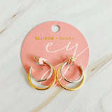 Pendientes de aro Uptown de dos tonos
