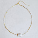 Collier chaîne de perles baroques Hannah