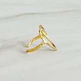 Anillo encantador de corazón abierto