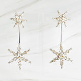 Pendientes llamativos con forma de estrella doble