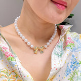 Collier Noeud Et Perles