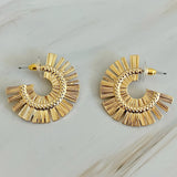 Boucles d'oreilles créoles beauté Sunburst