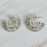Boucles d'oreilles créoles beauté Sunburst