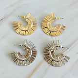Boucles d'oreilles créoles beauté Sunburst