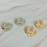 Boucles d'oreilles créoles beauté Sunburst