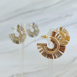 Boucles d'oreilles créoles beauté Sunburst