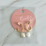 Boucles d'oreilles créoles en or et perles pendantes