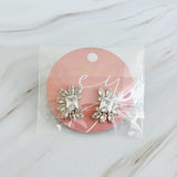 Aretes con joya con costra brillante