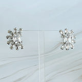 Aretes con joya con costra brillante