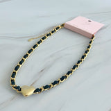 Gargantilla con cadena de corazón vanguardista
