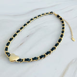 Gargantilla con cadena de corazón vanguardista
