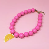 Collier de boules de couleur, fruits sucrés, joli collier