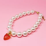 Collier de boules de couleur, fruits sucrés, joli collier