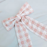 Daisy Picnic Gingham Bow Hair Clip