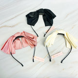 Bandeau couronne avec nœud en satin